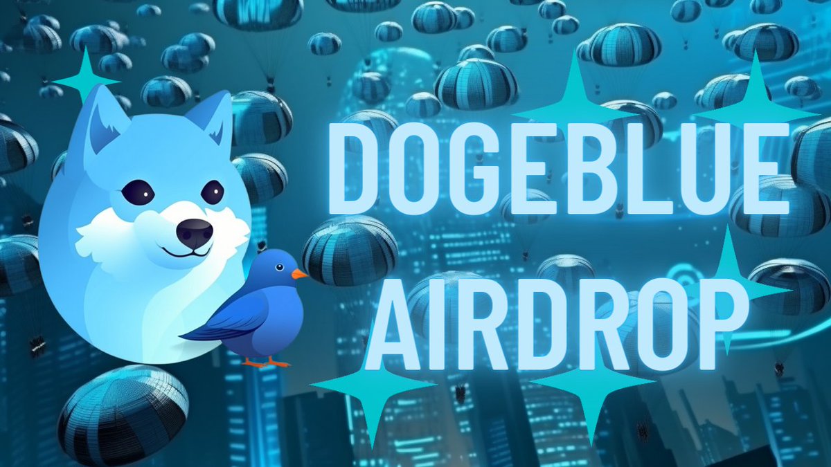 📣 Doge Blue Airdrop #Giveaway

🎁 Reward Pool 37.5 Million Doge Blue For 1000 Random participants 

To Enter:
✅ Follow <a href="/DogeBlue_/">Doge Blue</a>
✅ Like &amp; RT Tag 3 Friends 
✅ Finish tasks
gleam.io/competitions/u…

#Airdrop #Crypto #AirdropCrypto #airdrops