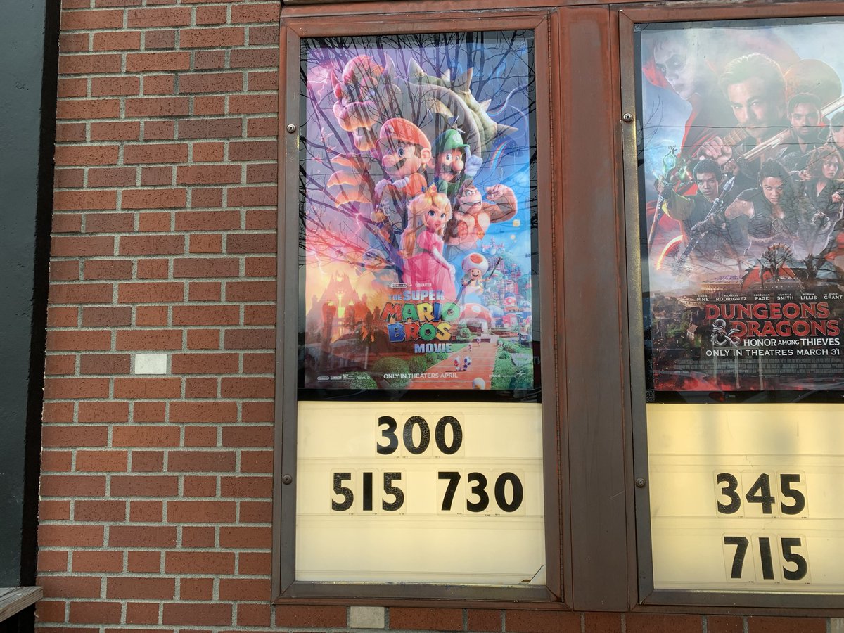 Much like when the first Sonic the Hedgehog movie came out, I obviously had to do one of my Mario viewings at my childhood theater, @TheMajesticBay! 
#TheSuperMarioBrosMovie #SuperMarioBros #Mario #Nintendo https://t.co/aKMTQLHSsU