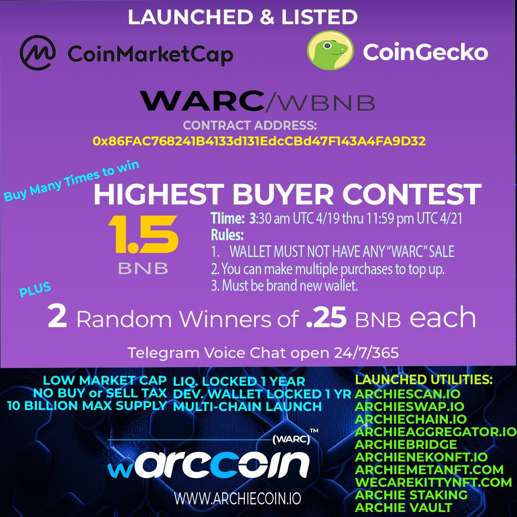AltcoinView's tweet photo. $30 Giveaway in 24 Hours 🐈

Rt and Join tg https://t.co/mOBNFNd0qs 

and ask a question relevant to archie coin (post proof)

Draw @sweenpi https://t.co/Ljz9QyqNCD