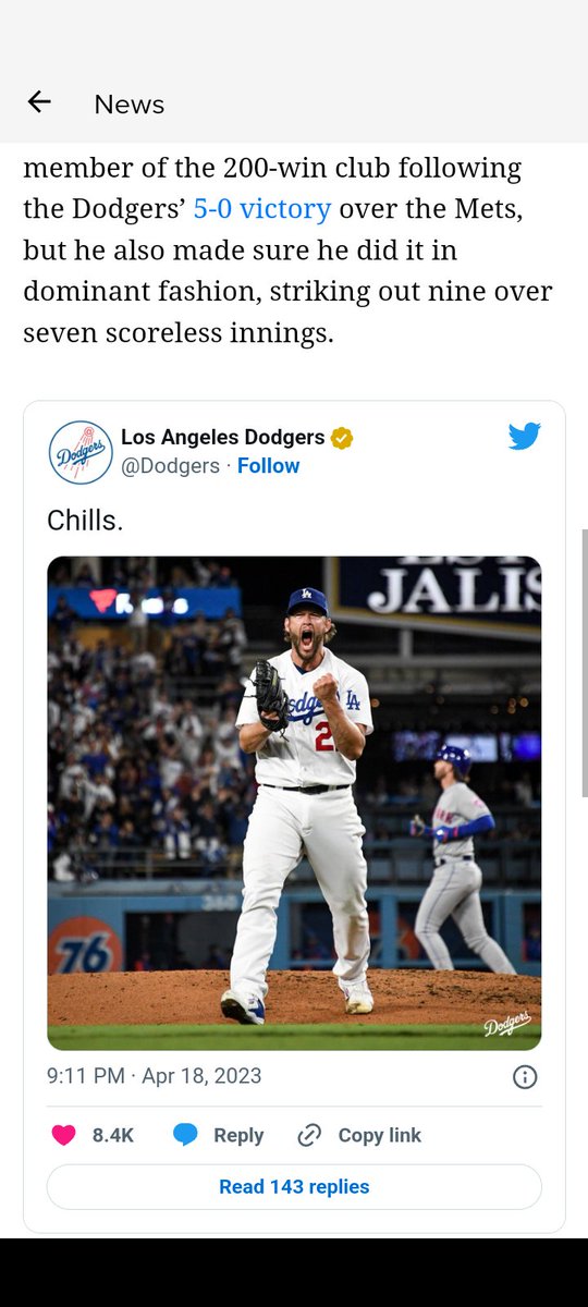 Congratulations Clayton Kershaw on 200 wins