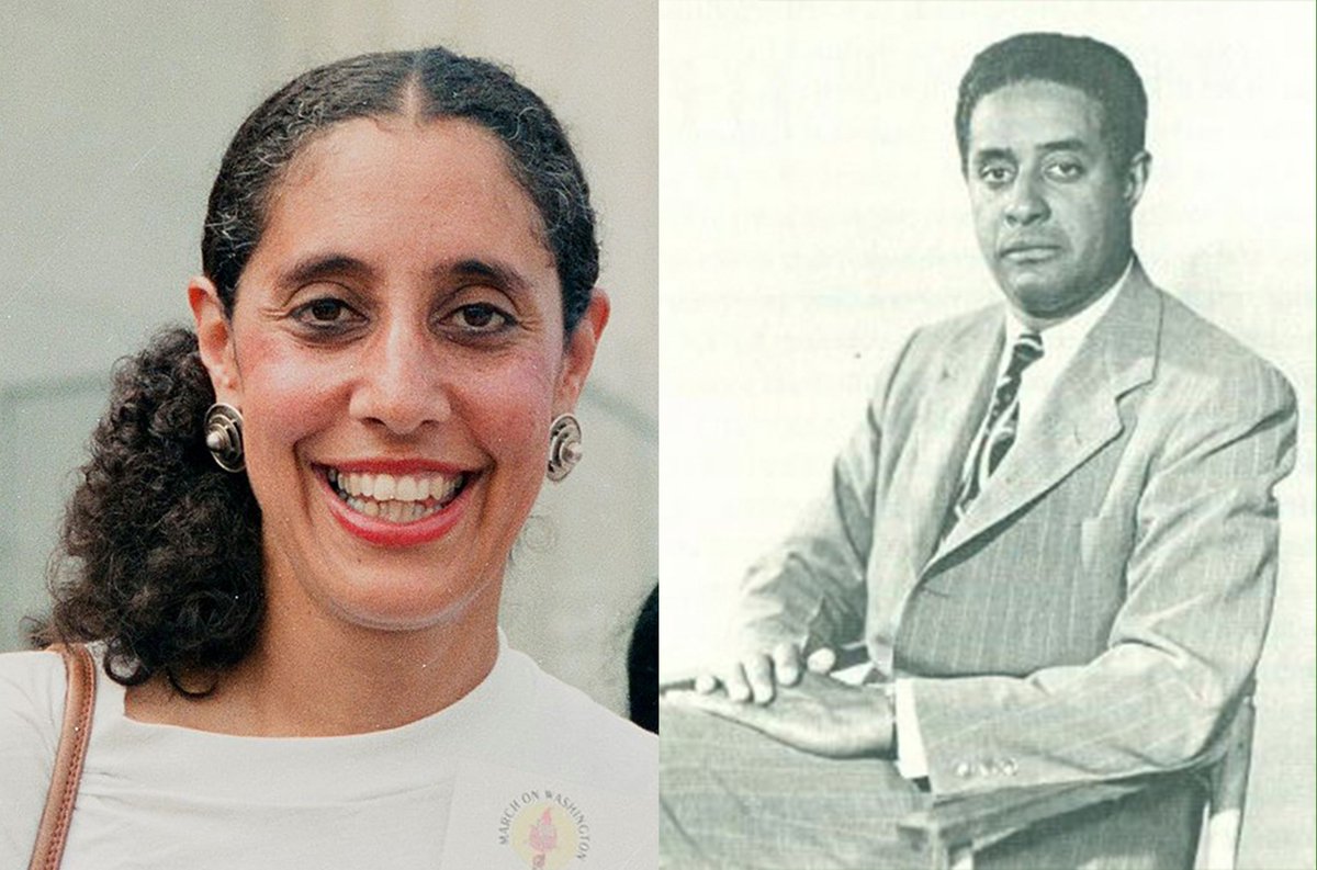 Lani Guinier (19 Apr 1950 – 7 Jan 2022), first woman of colour appointed a tenured professor at Harvard Law School, born 73 years ago today. Jewish mother, Eugenia Paprin, civil rights activist; father, Ewart Guinier, born in Panama to #Jamaican parents, raised in #Jamaica...