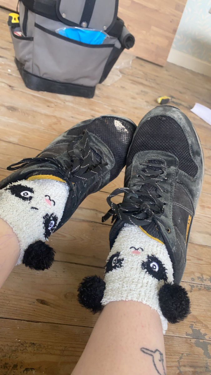 Me: Im a strong tradeswoman. Im independent. I refuse help from any man, i can do it myself.  I am  e l i t e. 

My socks: UwU