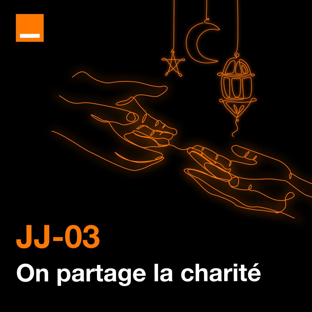 Orange_Cameroun's tweet photo. JJ-03 avant la clôture du mois de Ramadan.
Avec vous, nous partageons la charité.
-----
DD-03 until the end of the Ramadan.
We are sharing kindness with you.
#Ramadan2023
#MaxdePartage
#MaxSharing https://t.co/xud7sLpHTu
