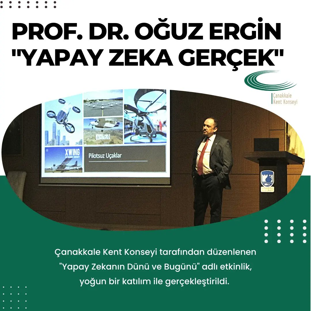 Prof. Dr. Oğuz Ergin: "Yapay Zeka Gerçek"
Devamını okumak için tıklayın 👇

canakkalekentkonseyi.org

#canakkale #kentkonseyi #profdroğuzergin