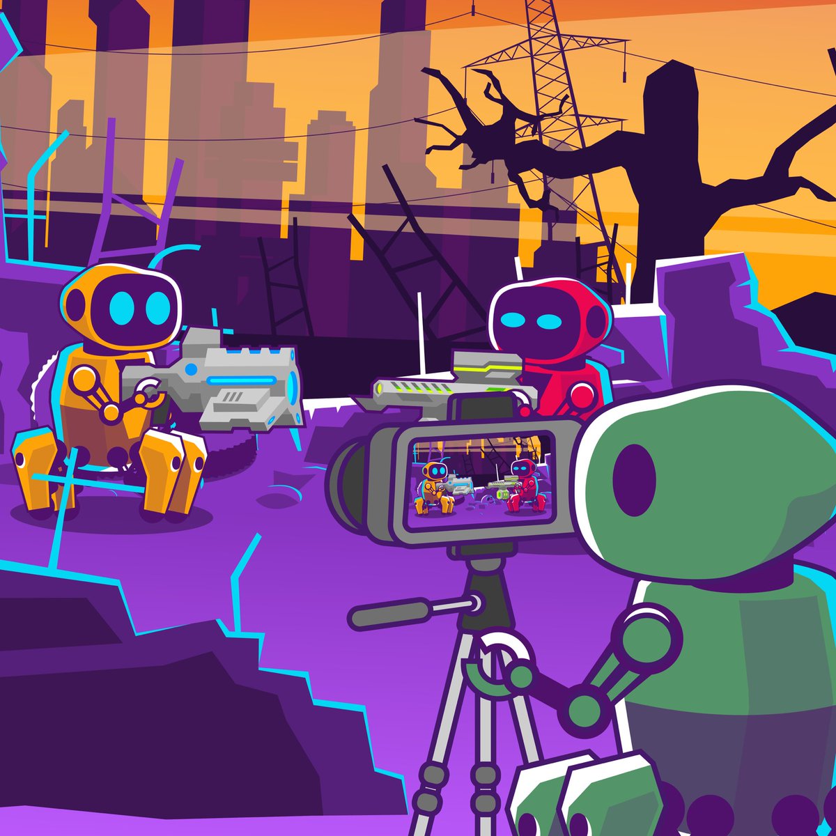 RevivalOfRobots's tweet photo. 🎥 Everyone will be able to film battles in the arena, create audio-visual content, and be rewarded for social activity. 

Stream tutorial videos, create content on the game, and be sure to tag us on social networks and don't forget to include your game wallet address/nickname. https://t.co/T5rEx9ezF0