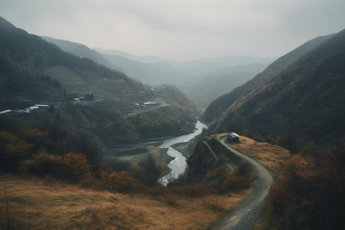 adwhyta's tweet photo. Valleys are the quiet spaces between mountains, where life thrives and we find our strength to appreciate the beauty.

@msnkarthik @midjourney #chatgpt #midjourney #AIart #MountainAdventures #ClimateChangeAwareness #NaturePhotography #RoadTripGoals https://t.co/imHgHoqI6P