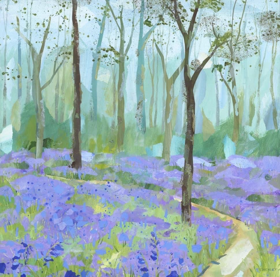 First bluebells blooming 
Art: Claire Henley 
#TuesdayBlue #flowers #spring #bluebells
