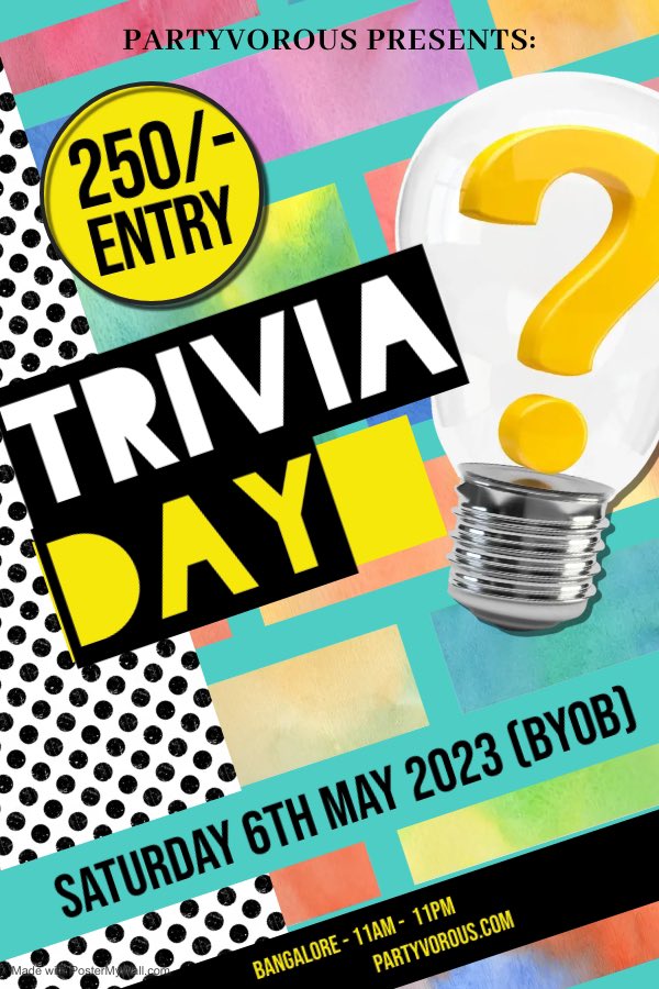 Could it get more interesting?

Hey Bangalore,
We are coming up with a full day trivia. This time we have FRIENDS, Harry Potter and Game of Thrones themes. 
Show off your knowledge and join us on May 6 and play a lot of games.

PS: BYOB

<a href="/peakbengaluru/">Peak Bengaluru</a> 
<a href="/BangaloreRoomi/">Bangalore Roomie</a>