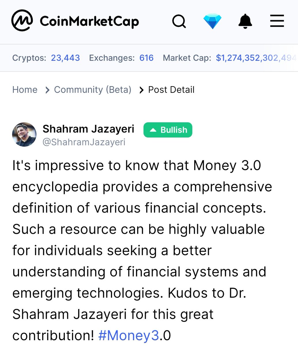 shahramjz's tweet photo. It's impressive to know that Money 3.0 encyclopedia provides a comprehensive definition of various financial concepts. Kudos to Dr. Shahram Jazayeri for this great contribution! #Money3 #FinancialConcepts #EmergingTechnologies #FinancialSystems #Encyclopedia https://t.co/8UpIzzvnr6