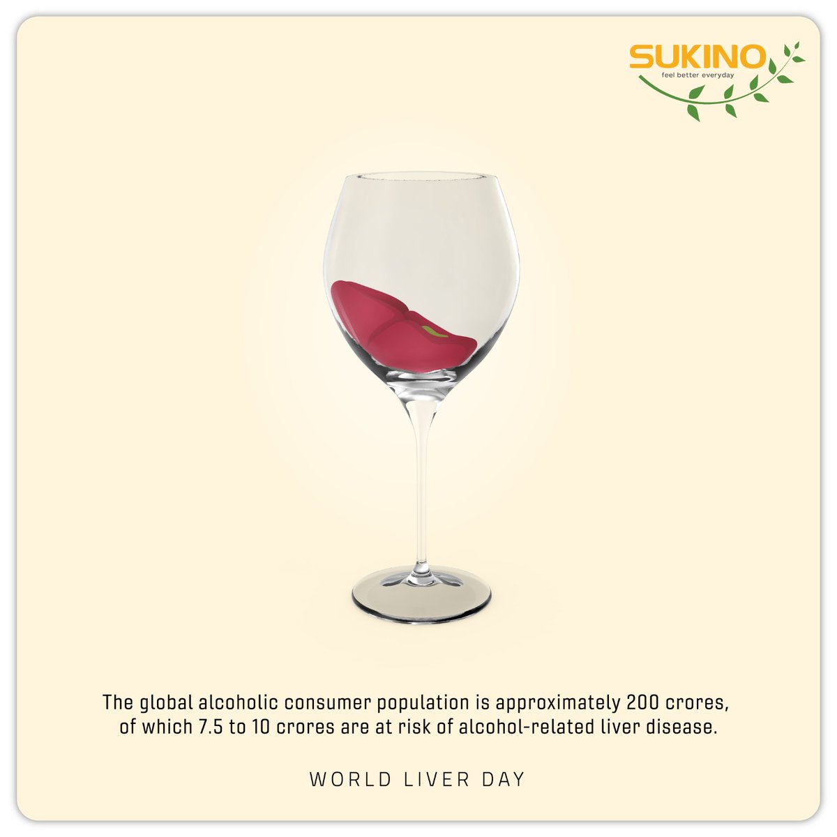 Raise your glass to a healthy liver on #WorldLiverDay! Let's spread awareness about liver health and make positive choices for our bodies. #LiverHealth #HealthyLiving #Wellness

#LetLiverLive #IndiaLiverHealthSummit #LiverDay #sukinorehab #sukinohealthcare #sukino #HealthyLiver