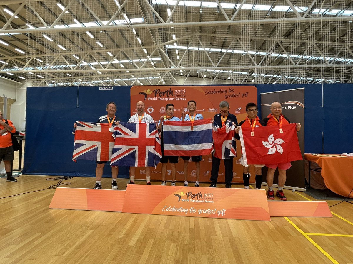 Brilliant silver medal in the doubles badminton at the World Transplant Games for @VinceMayne66