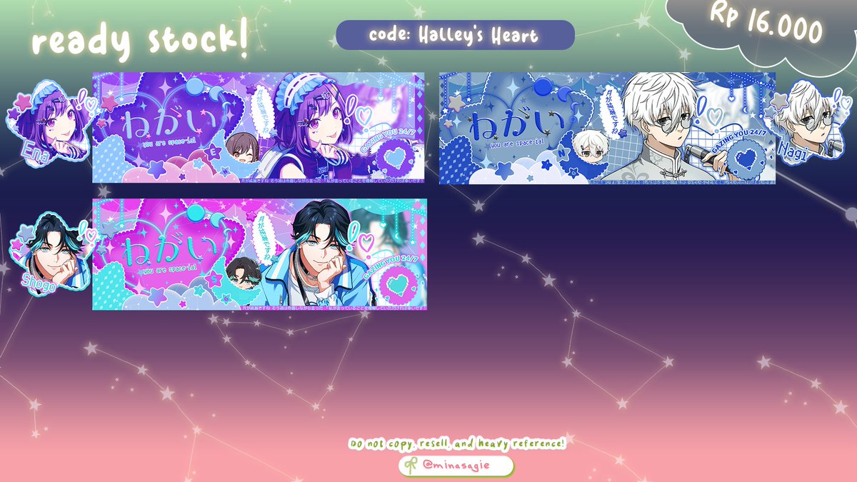 minasagie's tweet photo. any interaction is appreciated 💘

haloo! aku ada ready stock layout genshin, proseka &amp; anime nihh! bisa mulai di book 16:00 with fee +2k yap!

⭐️Take w/o fee (Rp 16.000) mulai 19:00 WIB 
⭐️ Req with fee +2k 
⭐️ Payment: QRIS

.tag #zonauang #zonajajan https://t.co/8TnjdXrpm4