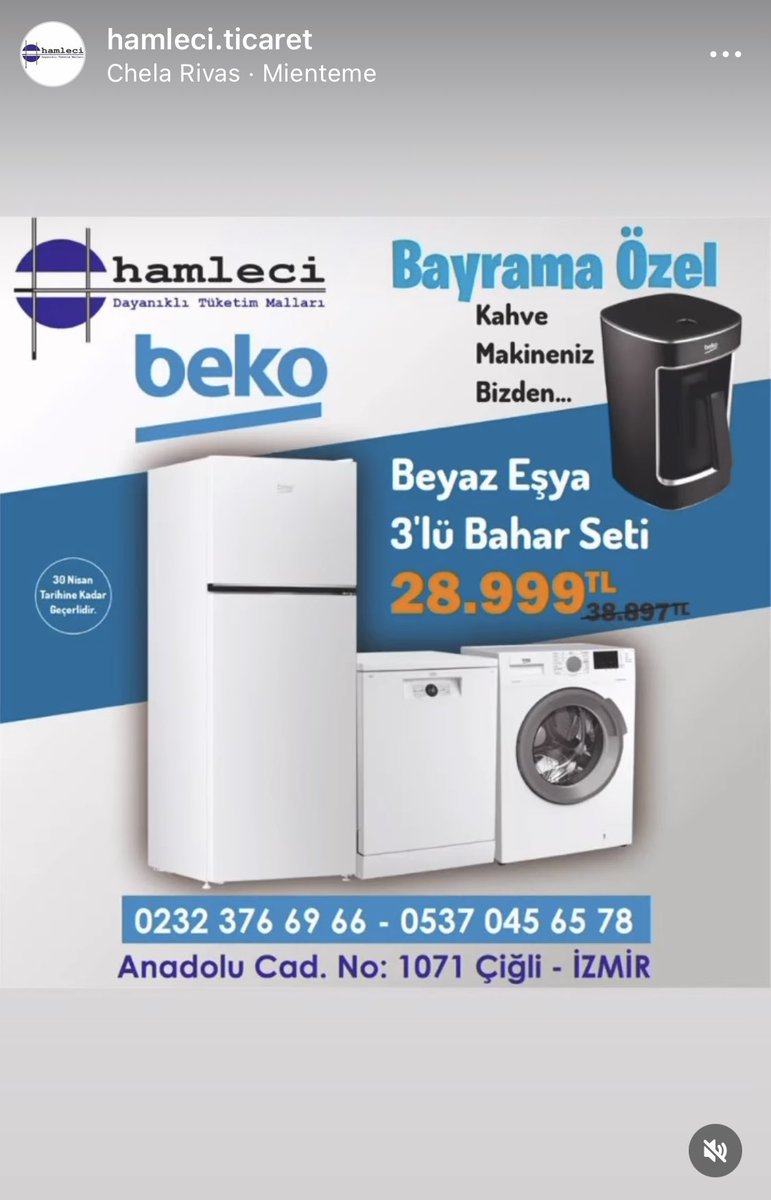 3’lü çeyiz kampanyamızı duydunuz mu? Üstelik bayrama özel kahve makinesi hediyeniz de bizden! #beko #çeyiz #kampanya #bayram #mondi #kahvemakinesi #beyazeşya #buzdolabı #çamaşırmakinesi #bulaşıkmakinesi #hamleciticaret #çiğli #izmir