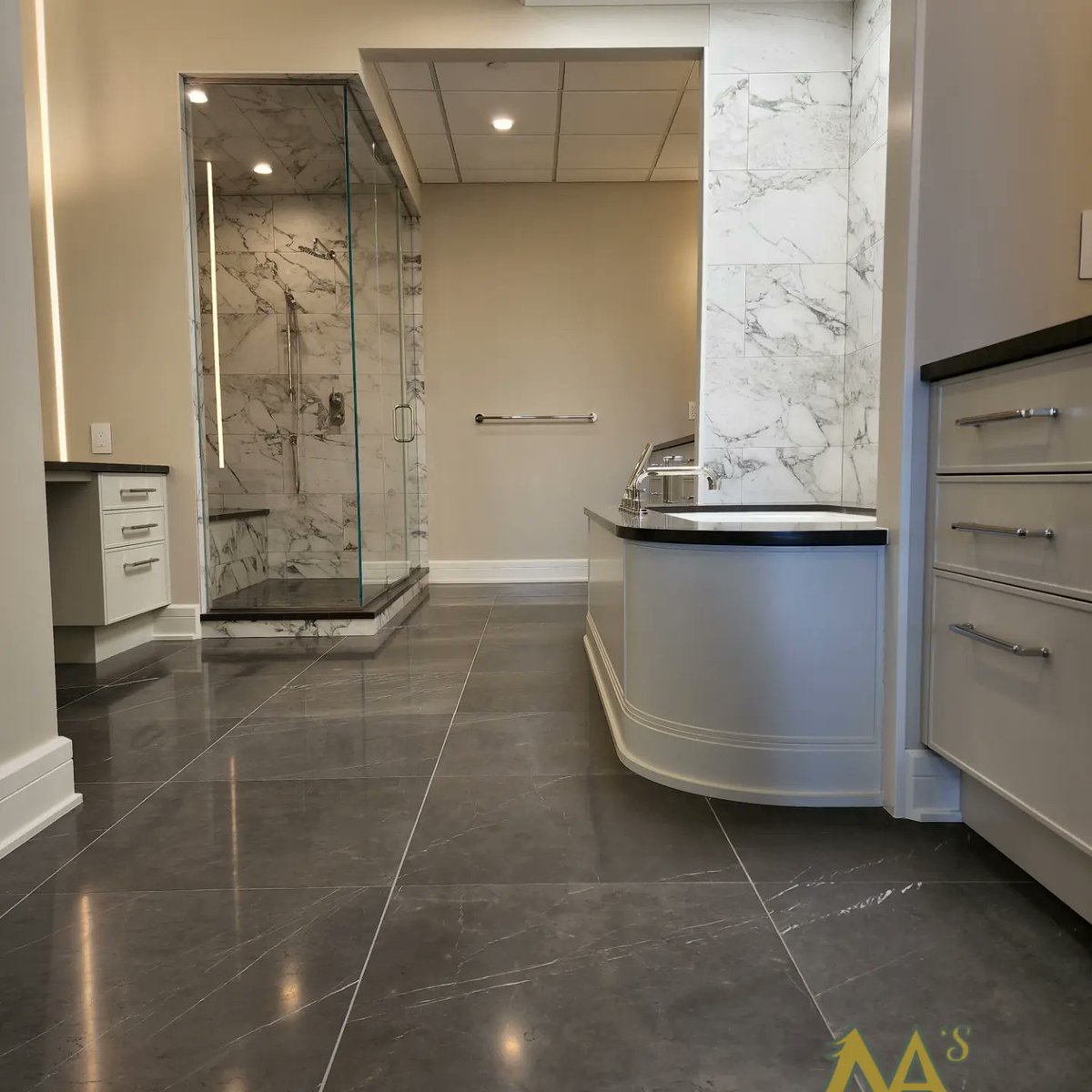Beautiful Master Bathroom full of Marble!