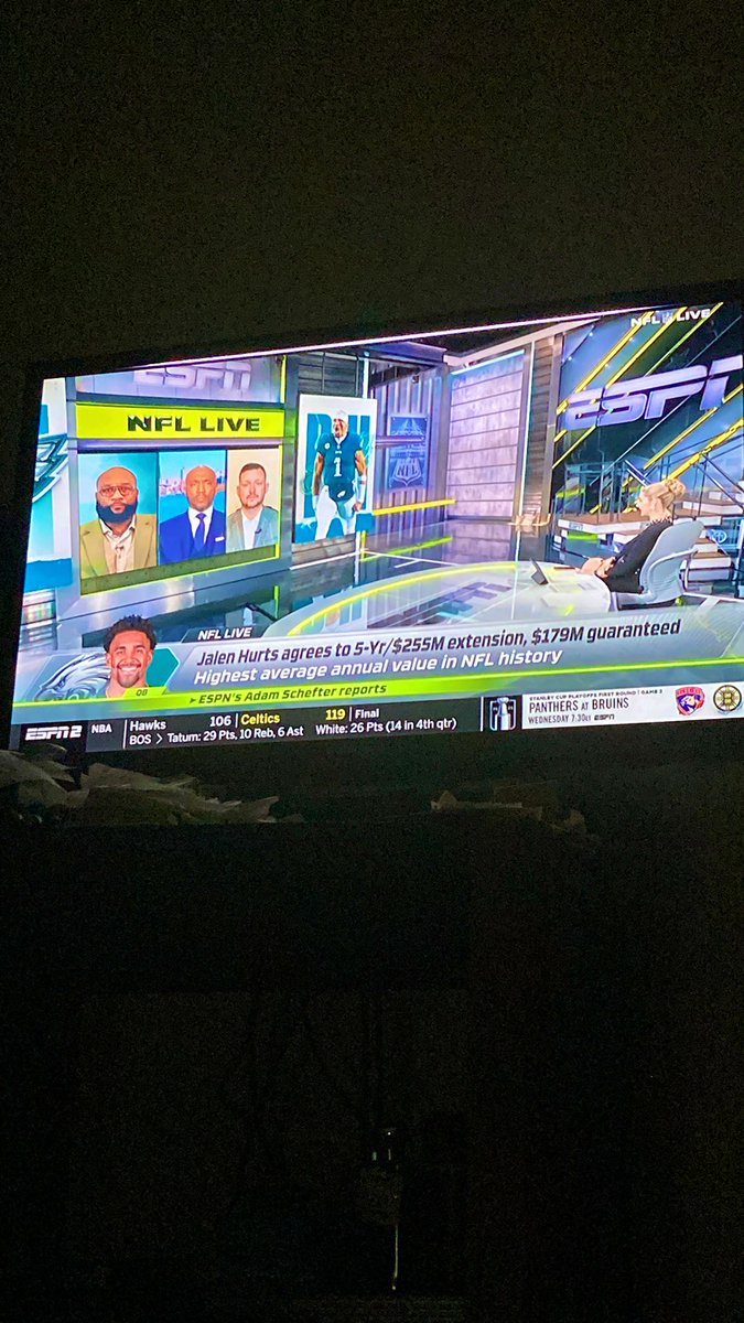 DeQuonDeWonK's tweet photo. Hey Yo!!! You already know Iโm watching my favorite tv ๐บ show right now at 1:00am #NFLLive #ESPNNFLLive #ESPN @ESPNNFL @espn with the host @LauraRutledge ๐๐๐๐๐, @diannaESPN ๐๐๐๐ and the boys the guys @mspears96 @nfldraftscout @LRiddickESPN @MelKiperESPN ๐๐พ๐๐พ๐๐พ๐๐พ https://t.co/H26Q3I6mTs