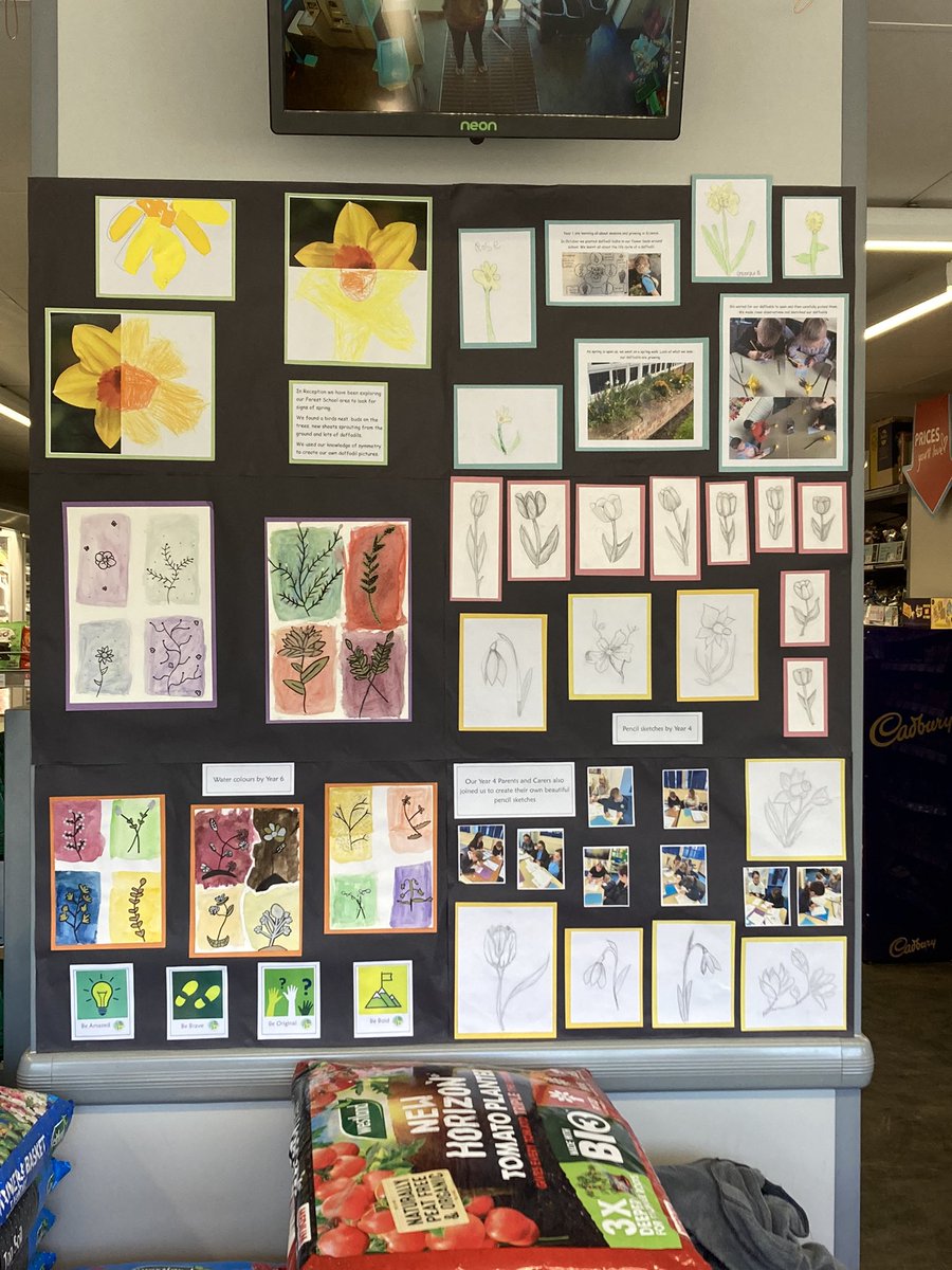 GCPSYear4's tweet image. Now that Spring seems to have finally arrived, why don’t you pop down to our local Co-op and check out the beautiful work from our talented children - their ‘Signs of Spring’ 🌹🌼🌿#beamazed #spring #localcoop @GreenfieldsCPS @coopuk