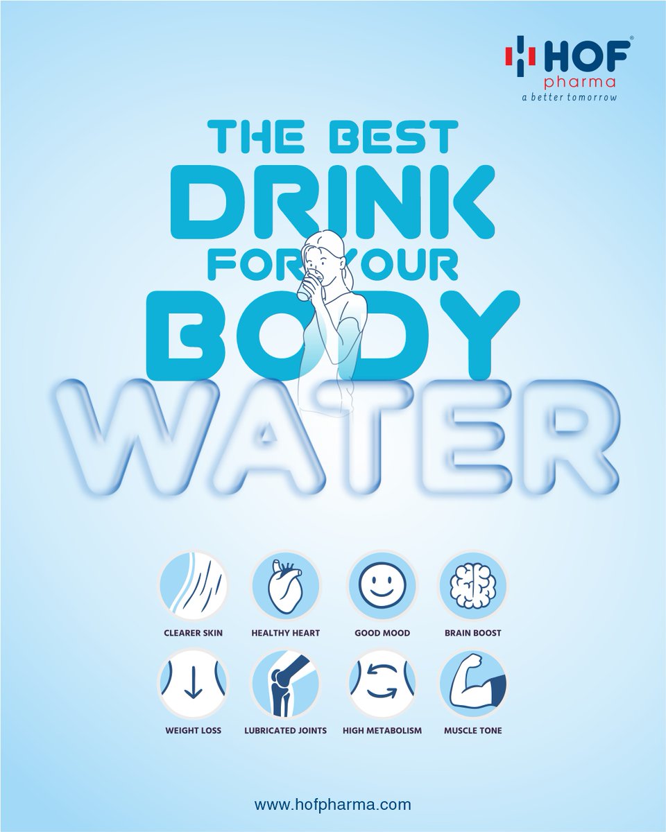 hofpharmaceuti2's tweet photo. As heat is increasing nowadays, water is the best option to keep yourself hydrated. Drink water as much as you can.
#drinkwater #bestdrink #stayhydrated #hydration #Benefits #benefitsofwater #HOF #HOFIndia #Health #Medicines #Pharmacy https://t.co/d22Kmfw8Vo