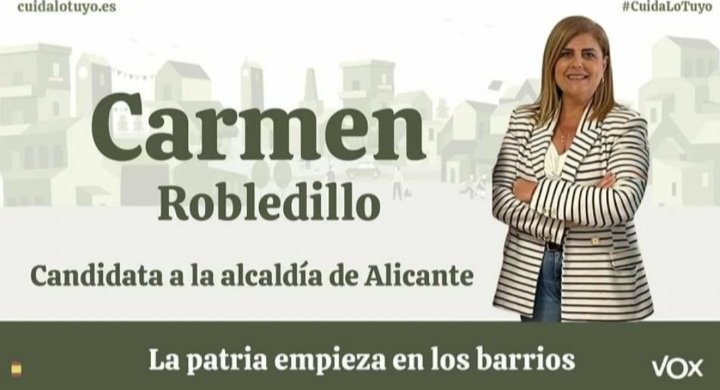 JulioACantero's tweet image. 🙏
#BuenosDíasEspaña 🇪🇦

#Alicante OS RECOMENDAMOS VOTAR A @carmenrobl_  @FansVoxAlicante CON @vox_alicante   #VOXALICANTE #VOX
#VoxCuidaTuAlicante
#BarriosSeguros #PatriotasDeVox #CuidaLoTuyo #EspañaDecide #PRIMEROESPAÑA #TEAMVOX #AGENDAESPAÑA
#SOLOQUEDAVOX