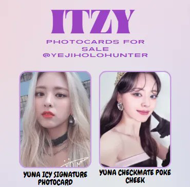 WTS/LFB PH
Itzy Yuna Photocard Set
PHP 400 set