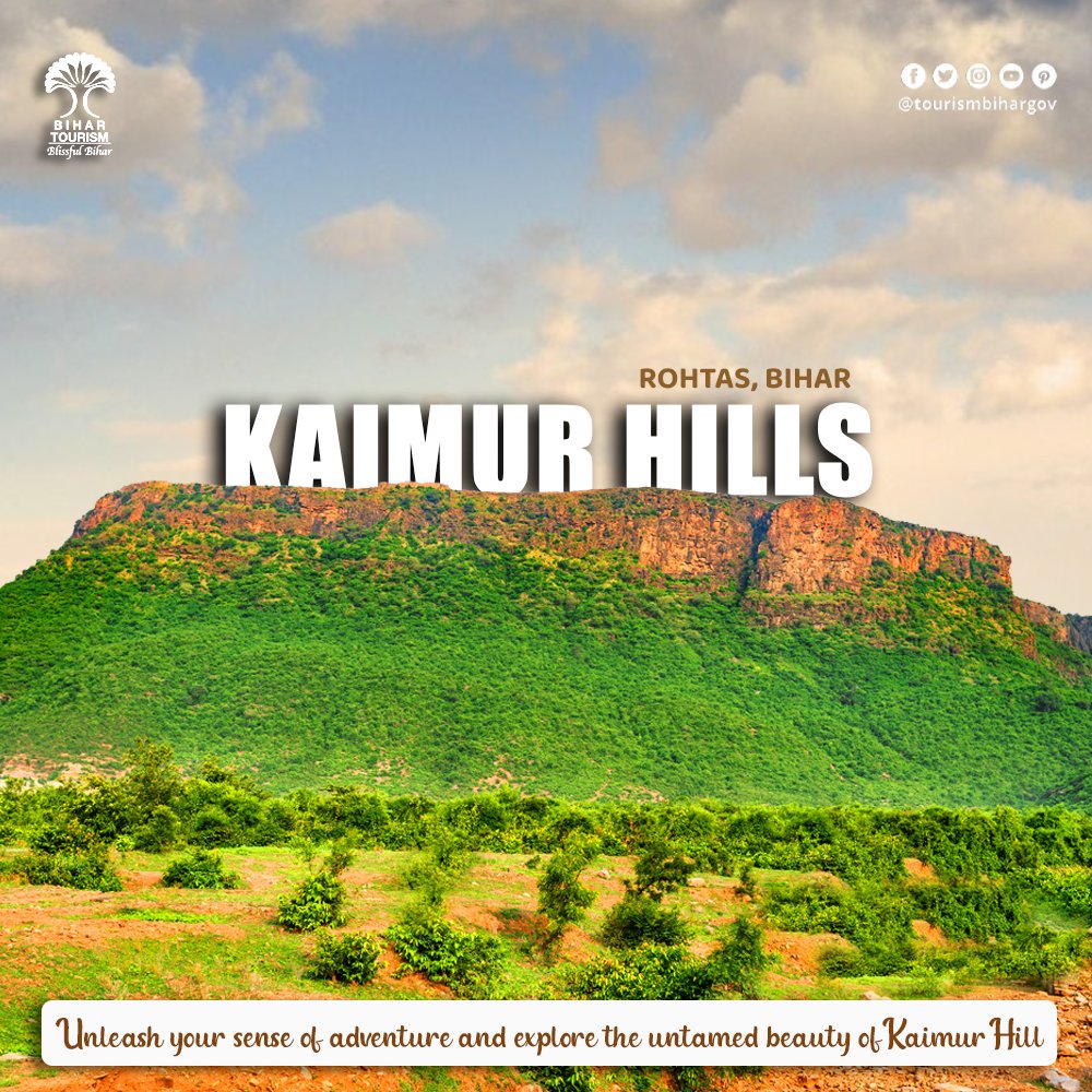 TourismBiharGov's tweet photo. Looking for a serene getaway in #Bihar? Head to #Kaimur Hills, which offers a thrilling trek and a chance to experience the beauty of #nature at its best with its mesmerizing #waterfalls and lush greenery.

#HillsofBihar #KaimurHills #BlissfulBihar @AbhaySinghIAS @yadavtejashwi https://t.co/XYo0bOoOvx
