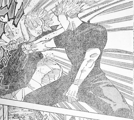 osarakii's tweet photo. GOJO’S ARMS?? what was he doing in that damn box my goodness???? https://t.co/N2I2Sn1a3G