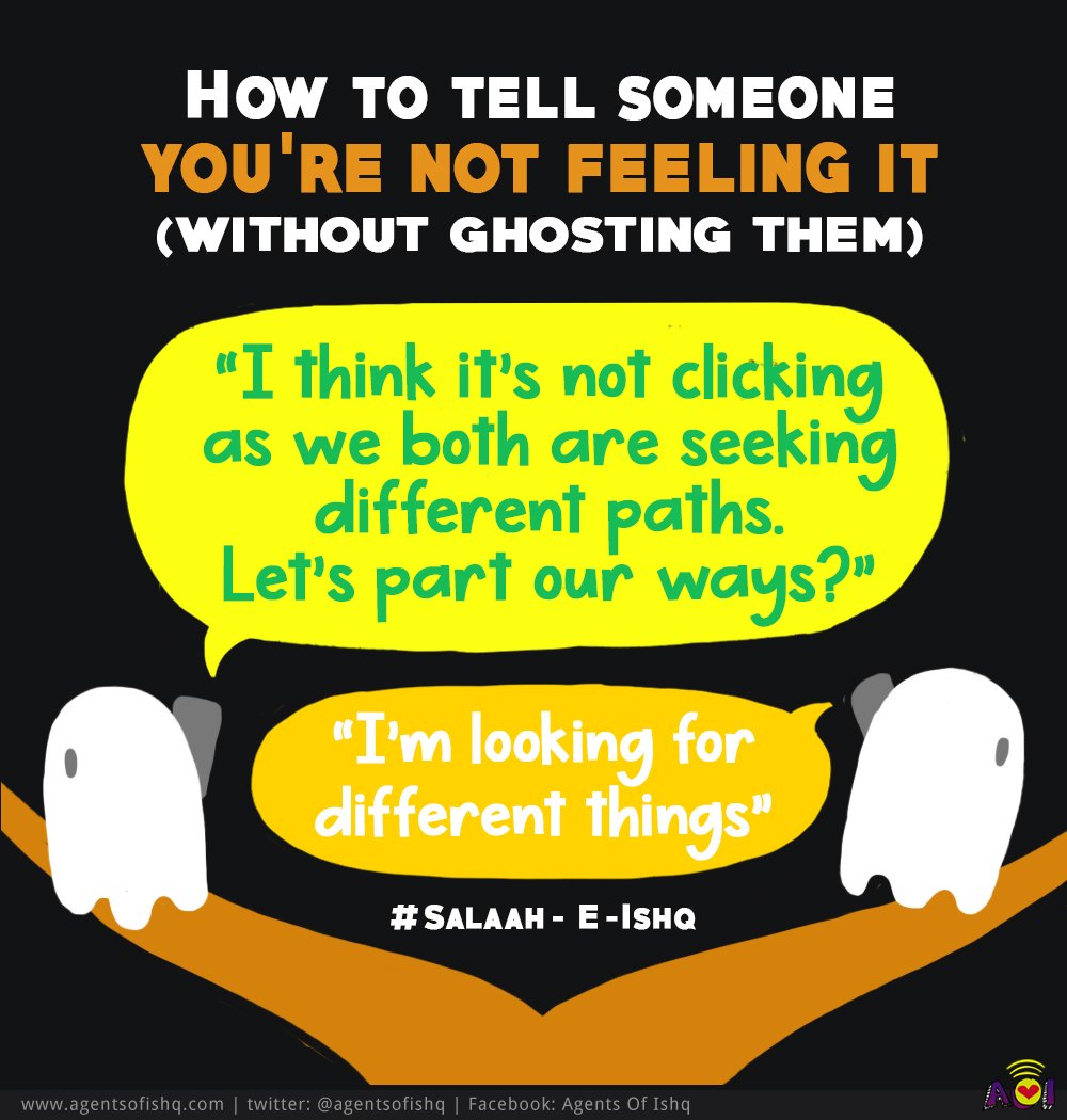 AgentsofIshq's tweet photo. Sometimes, you can meet and talk to cool people but you just don't feel that dating waala vibe, or you realise that you're not on the same page as to what you're looking for.
#Rejection #DatingTips #DatingEtiquette #TipsFromAgents #Ghosting #ToughConversations https://t.co/P1oAuGakLl