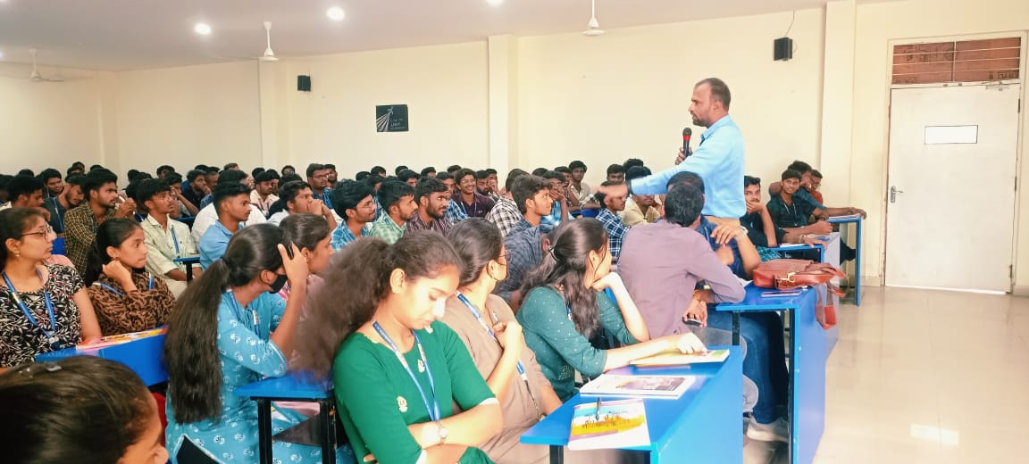 AicSku's tweet photo. Srujana Shibir - Entrepreneurship Readiness Camp was organised by @AicSku  at @CMRITTelangana on 17th April 2023. This program is aimed to sensitize students &amp;  faculty of the college towards innovations, entrepreneurship and to introduce AIC SKU flagship program https://t.co/iOvY0r62sH