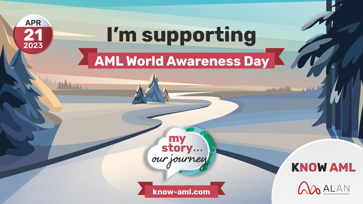 D-2 before #AMLWorldAwarenessDay ! 
AML World Awareness Day is when individuals from around the world come together to help raise awareness of acute myeloid leukemia
#BeLeukemiaAware #KnowAML #MyStoryOurJourney