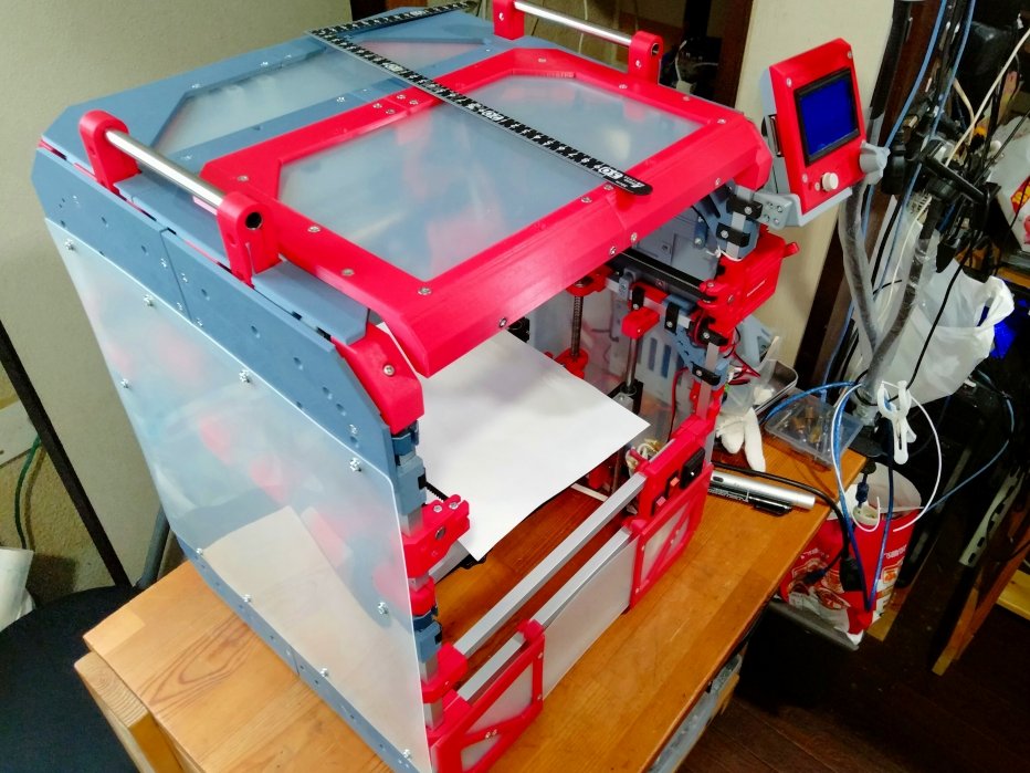 saiki0011's tweet photo. #3dprinter #自作機 #coreXY #Ex_02 建造記録
#3Dプリンタ #3Dプリンター #reprap
やっと上蓋にパネルを張りました
やはり大きいと時間がかかります
前面の蓋は手前に引いて開ける
設計で4分割する予定です🫤💦 https://t.co/FyVEmMHcpf