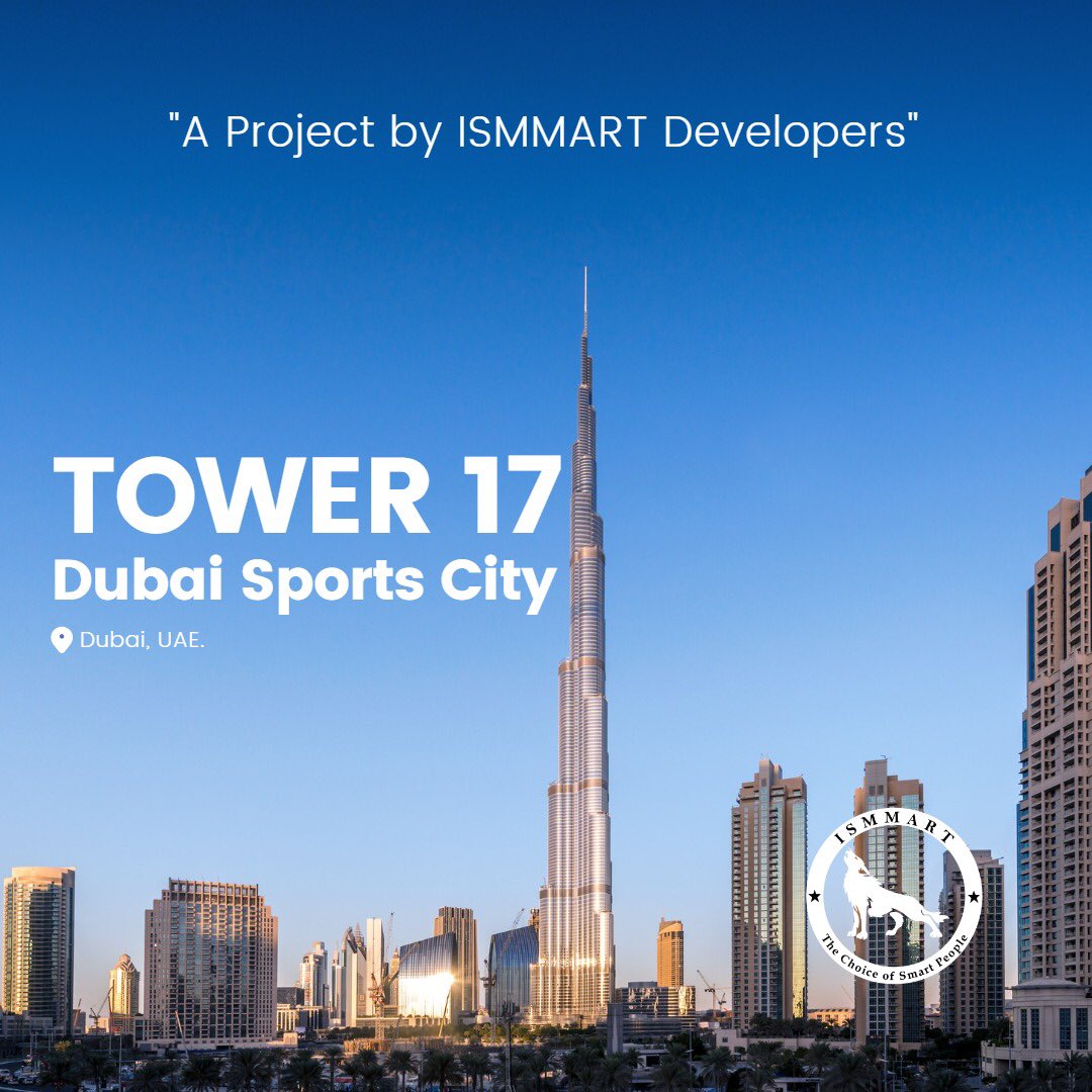ismmartgroup's tweet photo. ISMMART Group of Industries presents Tower 17, a 20-storey high-rise, offers stunning views of Dubai's skyline from the heart of Dubai Sports City. 

Invest in one of the world's top tourist and real estate destinations today.

#ISMMARTDEVELOPERS #tower17 #dubai #UAE https://t.co/Q46XoEkzoV