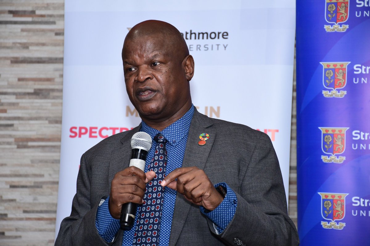 StrathU's tweet photo. We must commend @StrathU for this effort. 
As we have more infrastructure coming up, we need to have more experts to play a role in trying to connect people as we grow our economy. 

- Eng. Daniel Obam, @MoICTKenya 

#MastersLaunch #SpectrumManagement https://t.co/BCbXO0HaE0