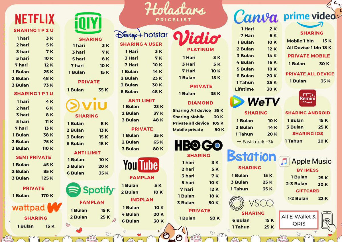 Halo kak, ada nih di <a href="/holastars_/">Holastars | Netflix,Canva, Disney+,HBO Go dll</a> ✨ trusted, bergaransi, testi banyak on pinned dan fast respon✅ ada netflix, canva legal, disney+, vidio, dll
💌 <a href="/holastars_/">Holastars | Netflix,Canva, Disney+,HBO Go dll</a> / wa.me/6285171585224
