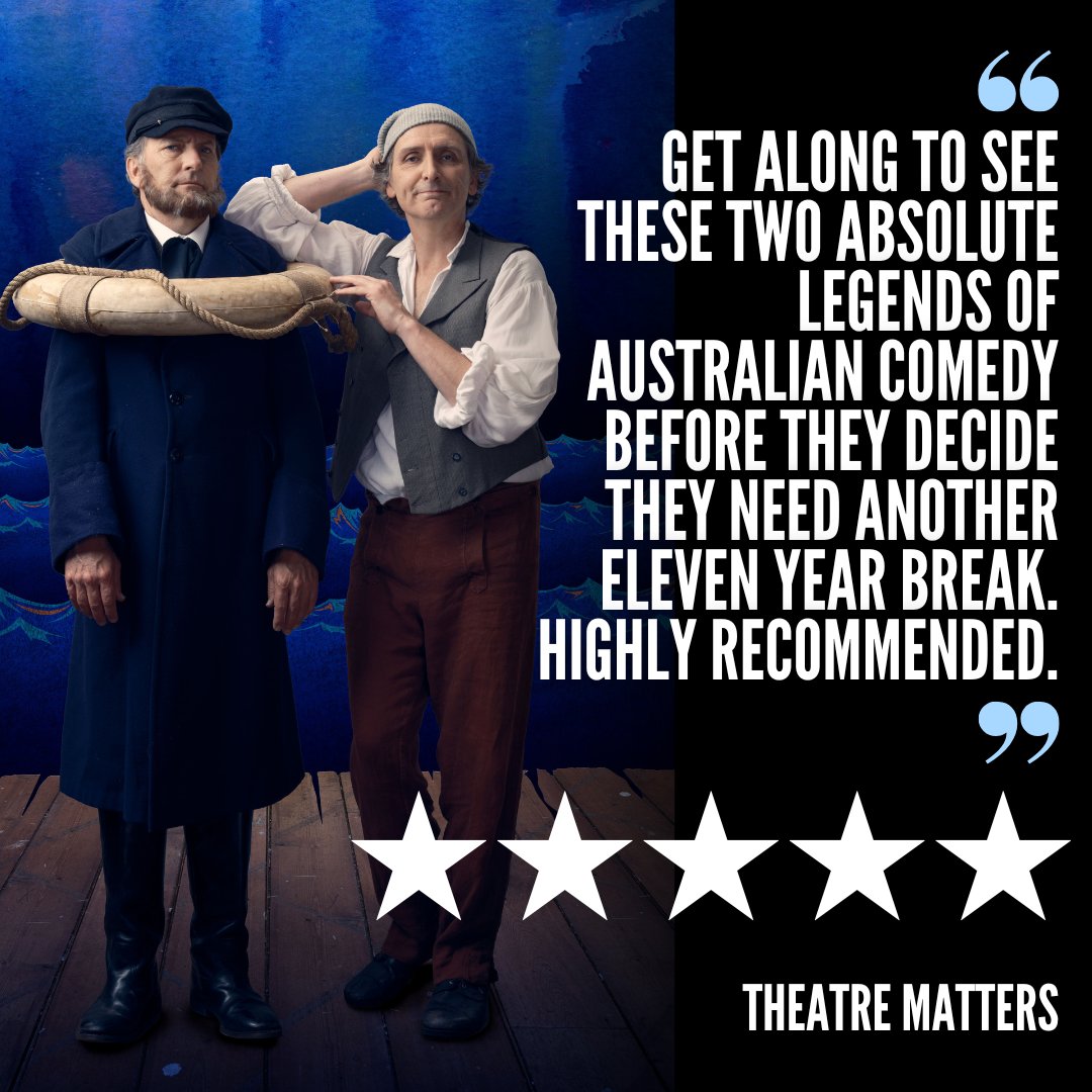 Thanks for the kind words <a href="/_TheatreMatters/">TheatreMatters</a>.
One last Lano &amp; Woodley - Moby Dick <a href="/micomfestival/">Melbourne International Comedy Festival</a>  show, this Saturday at <a href="/artscentremelb/">Arts Centre Melbourne</a>.
cmdy.live/MICF23LanoWood…