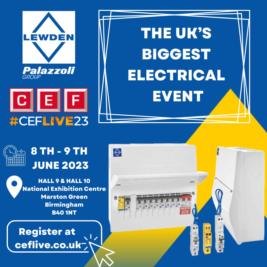 Attention all electricians! 

Mark your calendars for #CEFLIVE23, the UK's biggest electrical event!

Register at ceflive.co.uk

#Lewden #LoveLewden #CEFLIVE23 #NECbirmingham #electrical #electricians