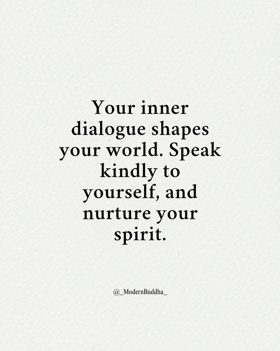 Speak kindly to yourself
