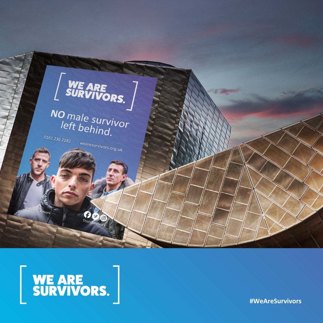 ThisIsSurvivors's tweet photo. No male survivor left behind means getting the word out that specialist support and community are available.
For 14 years, we have supported male victims of sexual abuse and exploitation.
#WeAreSurvivors ...and we can help!
#Flyposter #MentalHealth #Salford #LowryTheatre https://t.co/fJiHfR1Zuh