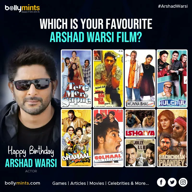 Wishing A Very #HappyBirthday To Actor #ArshadWarsi !
#HBDArshadWarsi #HappyBirthdayArshadWarsi #MariaGoretti
Which Is Your #Favourite Arshad Warsi #Film?