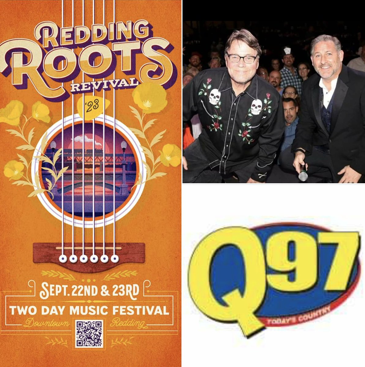 Tune in 6am to 10am to the Billy and Patrick  show on Q97  Wednesday morning 4/19 to hear all the exciting news on this years Redding Roots Revival Music Festival and the big limited early bird ticket  launch to SAVE big $