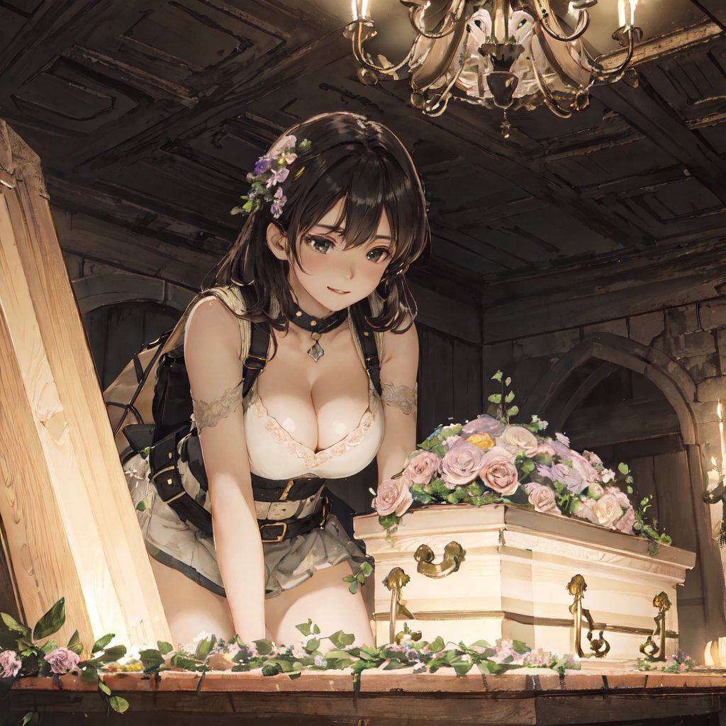 ShotaAIART's tweet photo. 地下墓地の冒険者・死者への手向け
Adventurer in the catacombs - offerings to the dead

覚えておいてください...地下墓地でお祝いイラストを作ろうとしたらこうなります...
Remember... This is what happens when you try to make a celebratory illustration in a catacomb...
#AIArtworks https://t.co/vR8HtSiQkc