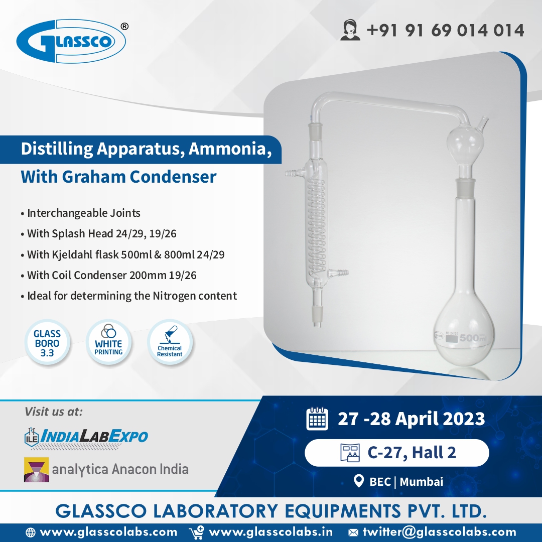 Upgrade your laboratory with our high-quality distilling apparatus and Graham condenser.

 #LaboratoryEquipment #DistillingApparatus #GrahamCondenser #Ammonia #ChemicalResearch #Distillation #LaboratoryDistilling #ScienceLab #ChemicalEngineering #ResearchLab'