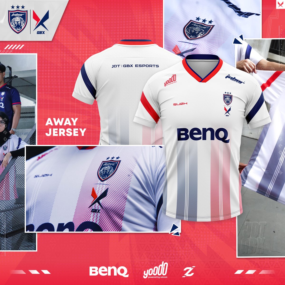 JDT_GBXEsports's tweet photo. OFFICIAL JDT | GBX ESPORTS KITS 🔴🔵 

All sizes are available. Get yours now 👊🏻
Pre-order at https://t.co/UoSozdwFoM

Luaskan Kuasamu Johor 🔴🔵

#JDTGBXEsports #LuaskanKuasamu #Mendonia #BenQ #Zush #Yoodo #YoodoEsports #youdoityourway https://t.co/QwGEQp8pFb
