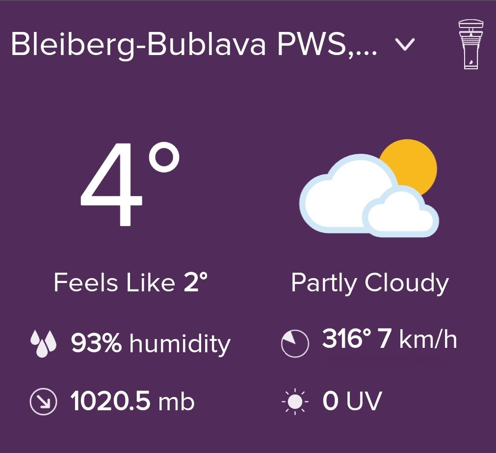 omicronCZ's tweet photo. Na Bleibergu zamračeno, zima a může pršet/sněžit❄️
Teplota 4°C, vlhkost 93%.
UV 0.1

Klidný vánek (1 Bft, SZ). Tlak klesající. Viditelnost 3 km.

Krásný den z meteostanice #Tempest na Bublavě v Krušných horách😊

https://t.co/zWB5C9JyCZ

#WeatherTweet #weatherflow #pws #Bublava https://t.co/6Oer0mpXXz