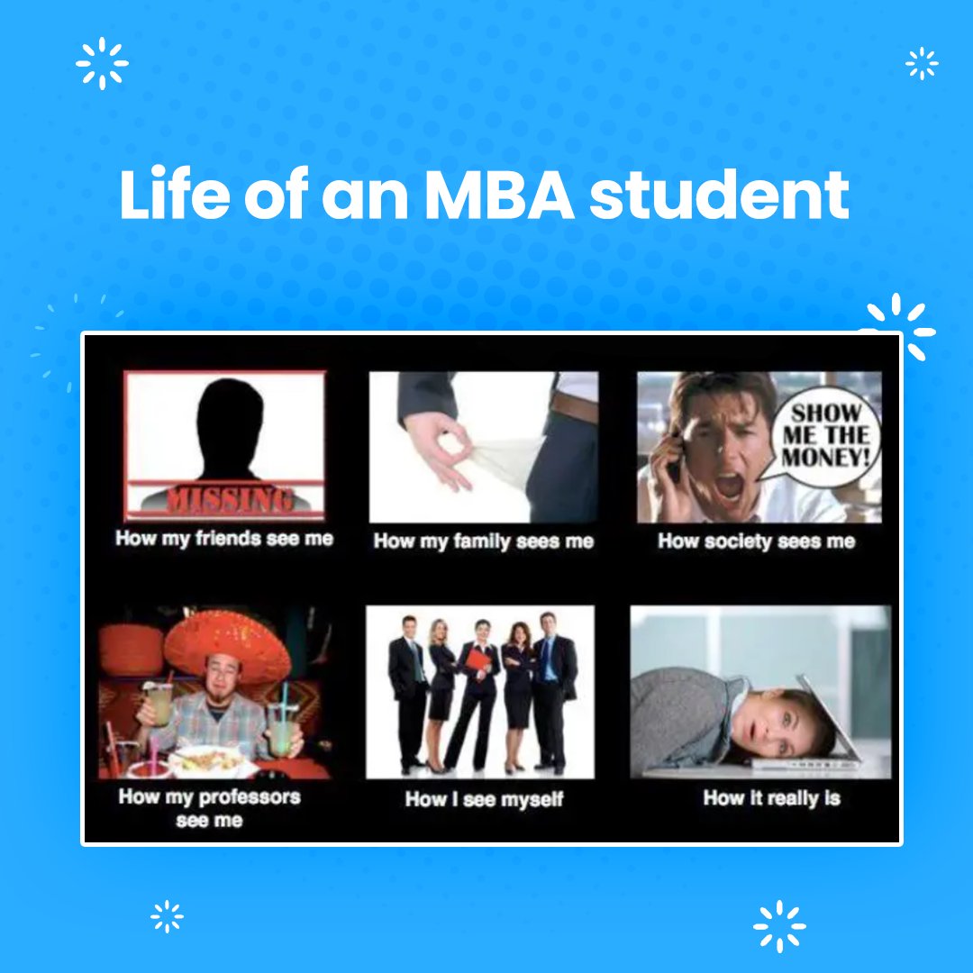 OrionEdutech1's tweet photo. The tragic life of an MBA student summed up

#MBA #careeropportunities #career #MBAstudent #MBAprogram #education #NMIMSGlobal #nmims #memeoftheday #studentmemes https://t.co/xjamXpNMka