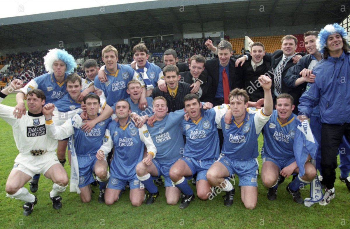 Bell's First Division champions 1996/97. Title secured on this day in 1997 with a 3-2 victory over East Fife.