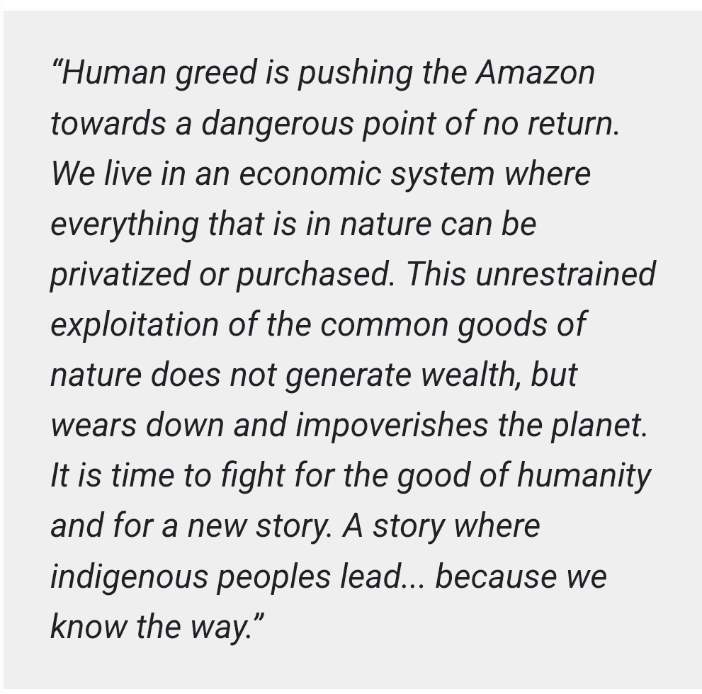 <a href="/Avaaz/">Avaaz</a> <a href="/GuajajaraSonia/">Sonia Guajajara</a> Part of her speech: