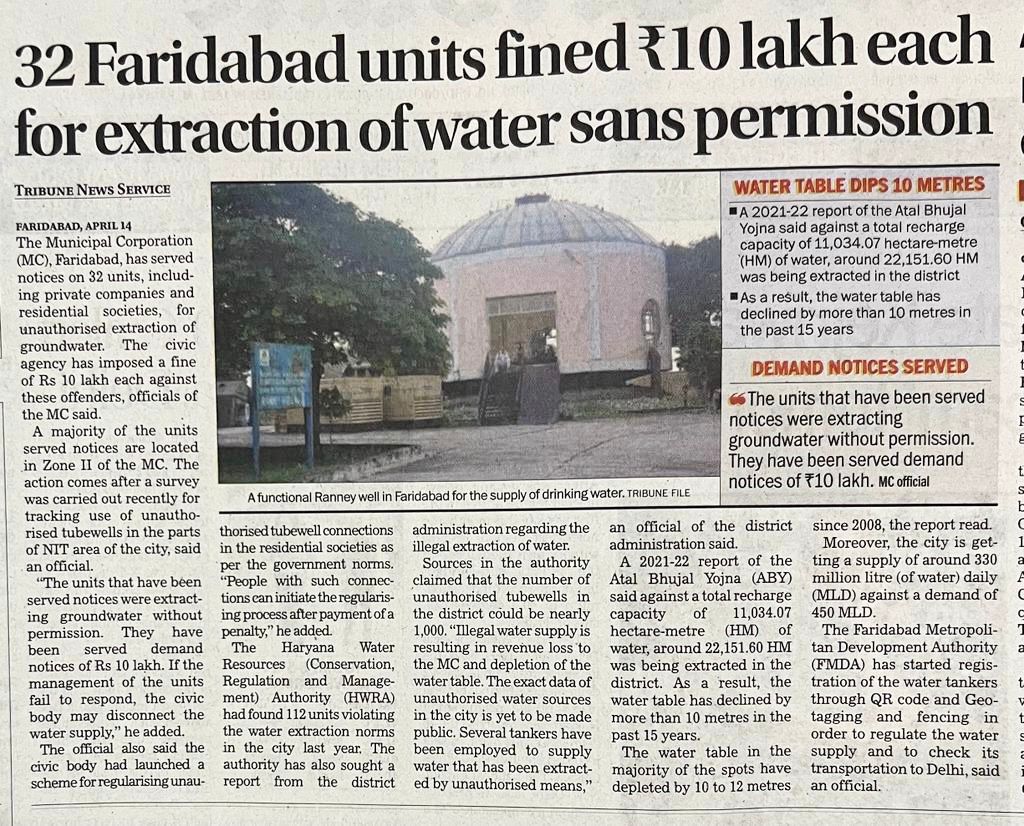 iamsmeofindia's tweet photo. IamSMEofIndia Update
19.04.23
Rs.10 lakhs fine imposed on 32 units in Faridabad for unauthorized Ground Water extraction by Tubewells
Proud to say
IamSMEofIndia
#IamSMEofIndia #updates #watersans #rajivchawlaindia #msmeindia #iamsmeofindia #mindsetquotes #IamSMEofIndia https://t.co/IqL3GQDS1w