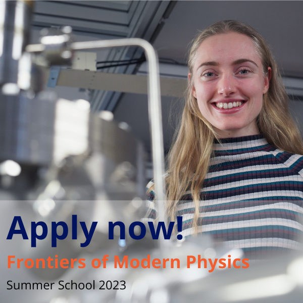 Tomorrow is the deadline to apply to our summer school Frontiers of Modern Physics from 17-27 July. 🚀 Are you a student from a partner university? Then you can get a discount! More info and registration: universiteitleiden.nl/en/education/s…
