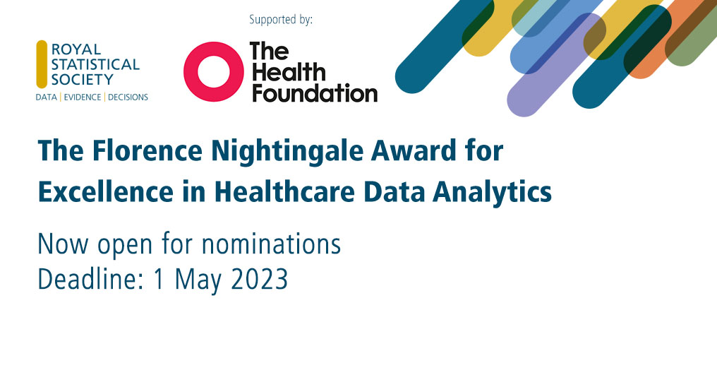 HealthFdn's tweet photo. The Florence Nightingale Award #HealthStatsAward recognises practitioners in applied health care data analytics who have used data to make crucial improvements to the health care system. Entries are now open for 2023. 

Apply by 1 May ⬇️
https://t.co/TxZuitcVpD https://t.co/4VLxS8p6w8
