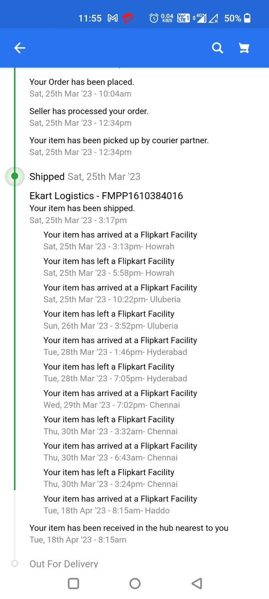 Moideen1210's tweet photo. @flipkartsupport why after missing delivery dates 2 time product kept in nearest delivery station and not delivering it. Flipkart almost wasted more than  25 days and still not delivering the order. https://t.co/btemNGGitG