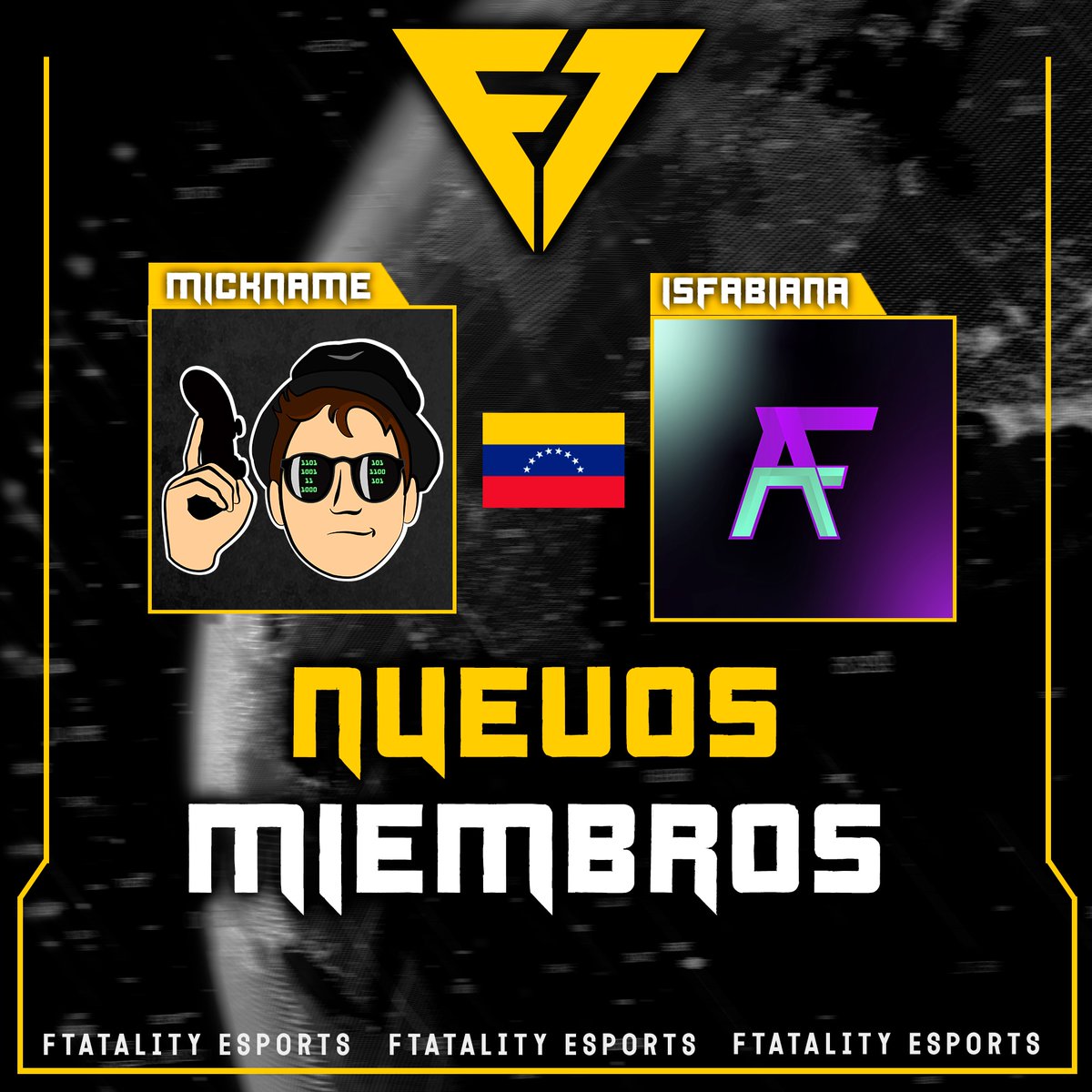 Nuevos Miembros para reforzar el roster competitivo de Call of Duty 
Bienvenidos Mickname &amp; isFabiana 
#ftalityesports #callofdutyesp